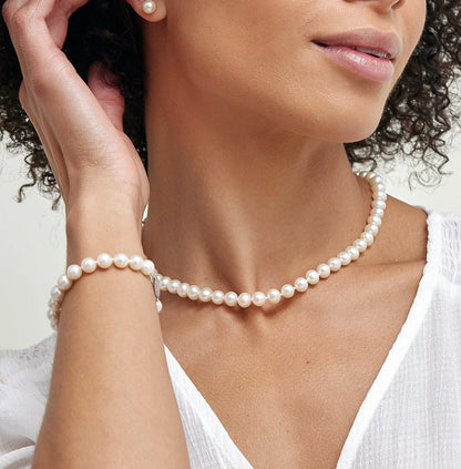 Luminous Freshwater Pearl Necklace |  AAAA Quality