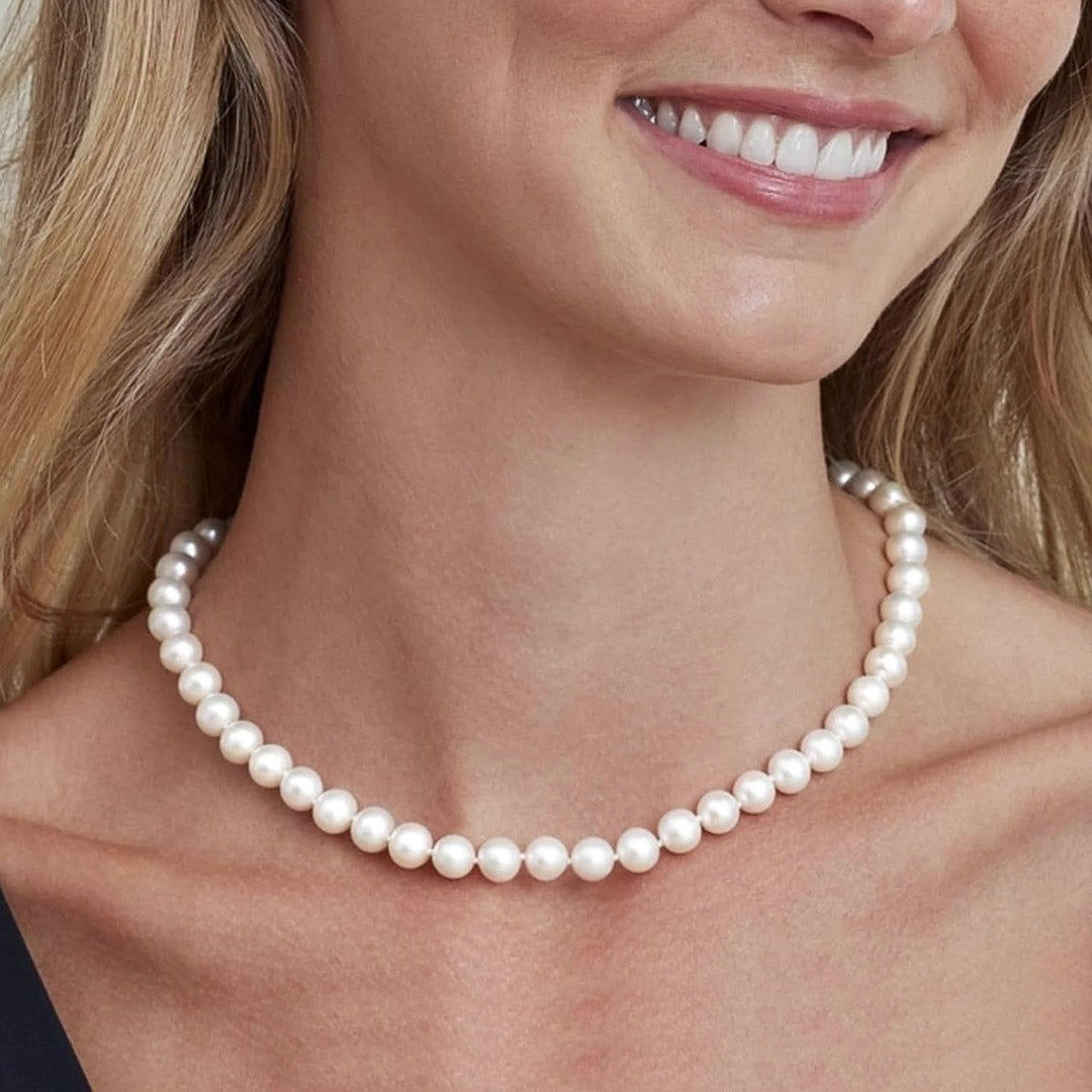 Luminous Freshwater Pearl Necklace |  AAAA Quality