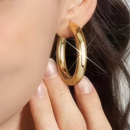 Glow & Edge Hoops — Chunky Tubular Hoops